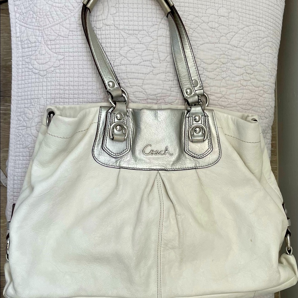 Off white Coach tote